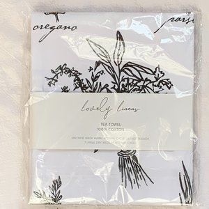 BNIP Lovely Linens Herbs du Provence 100% Cotton Tea Towel
